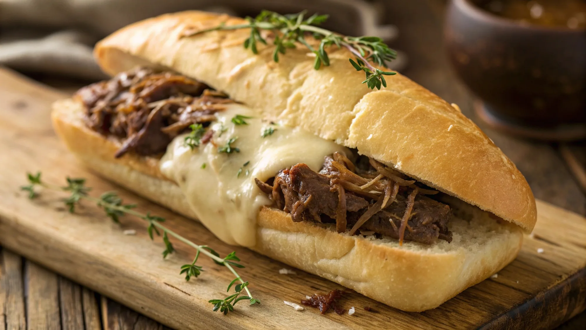 Slow Cooker French Dip Sandwiches