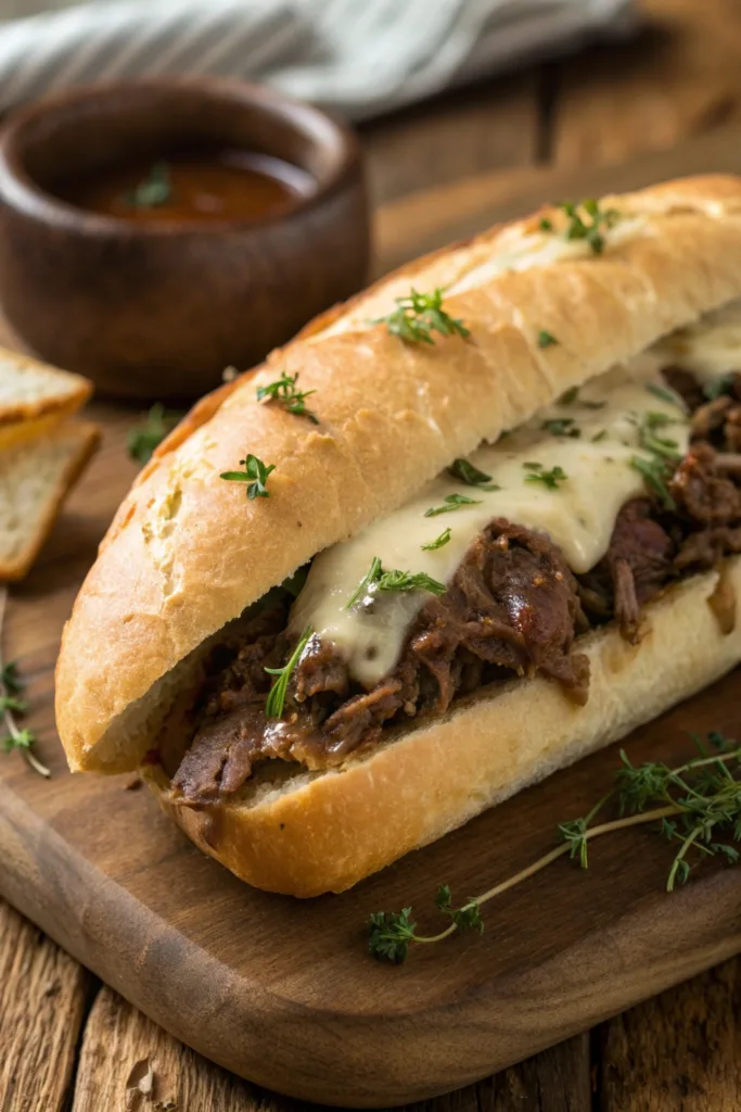 Slow Cooker French Dip Sandwiches recipe