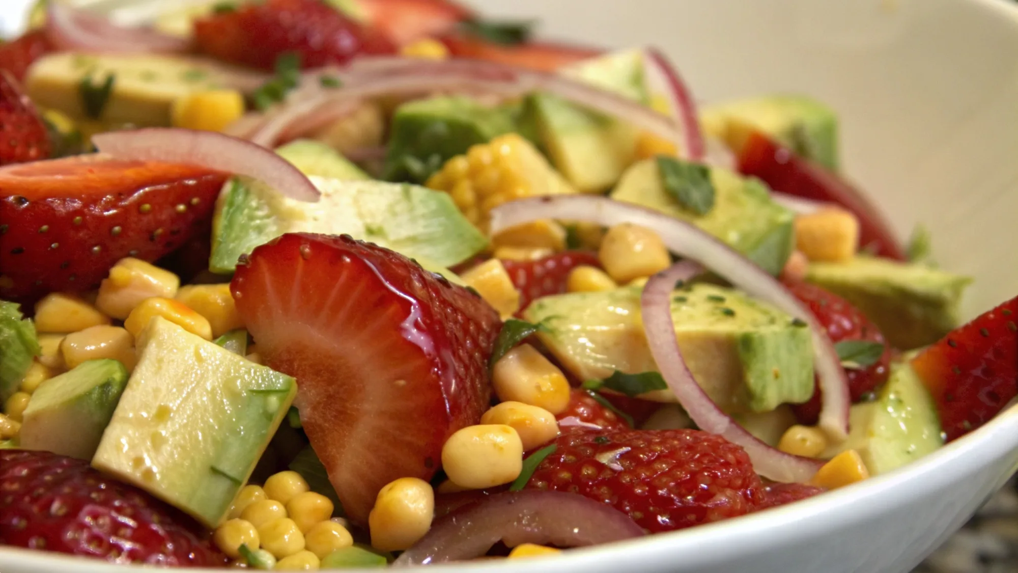 Strawberry Avocado Corn Salad recipe