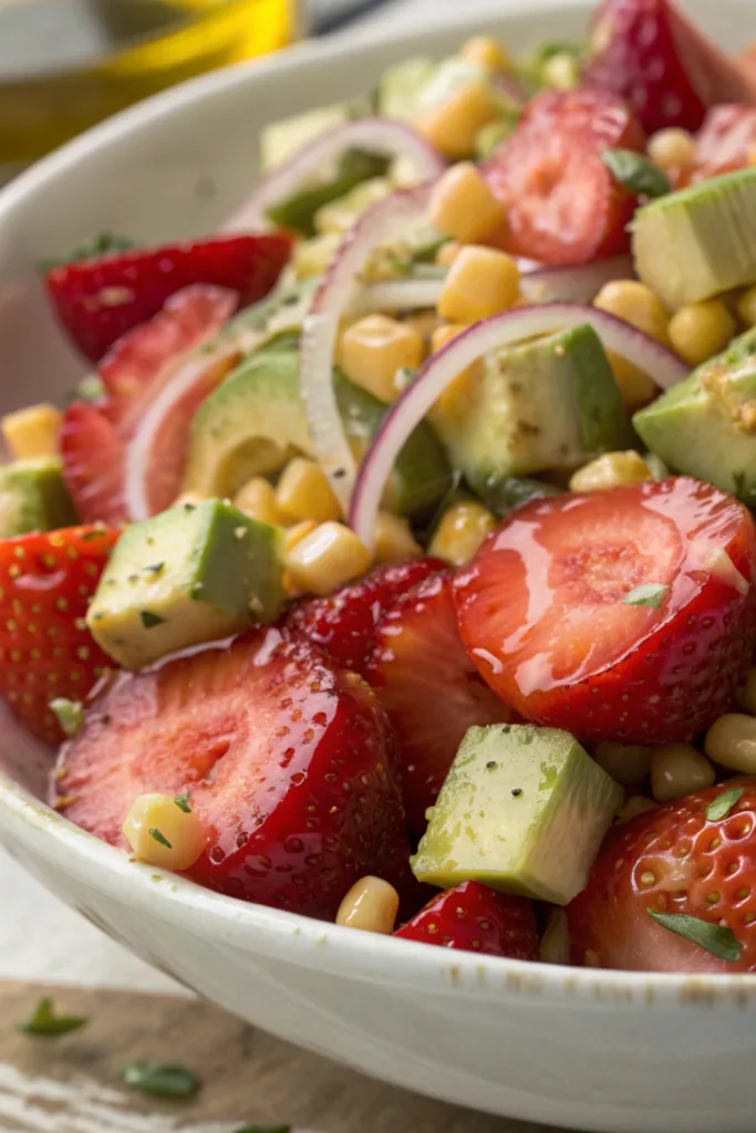 Strawberry Avocado Corn Salad