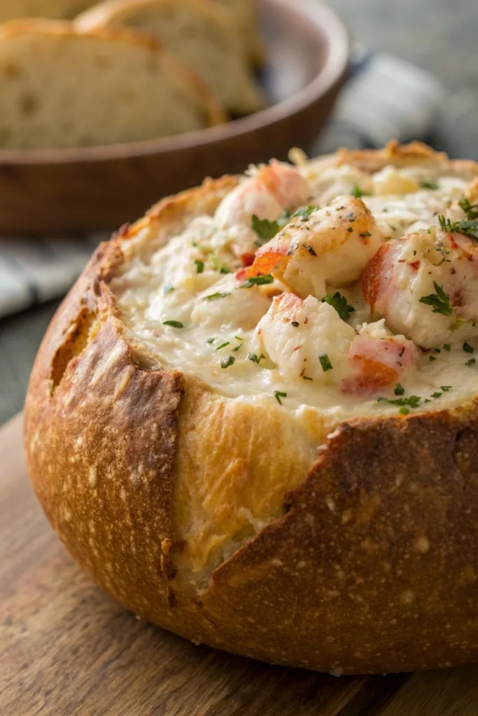 Stuffed Seafood Bread Bowl recipe