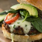 White Cheddar Spinach Burgers recipe