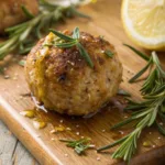 Baked Lemon Rosemary Chicken Meatballs recipe