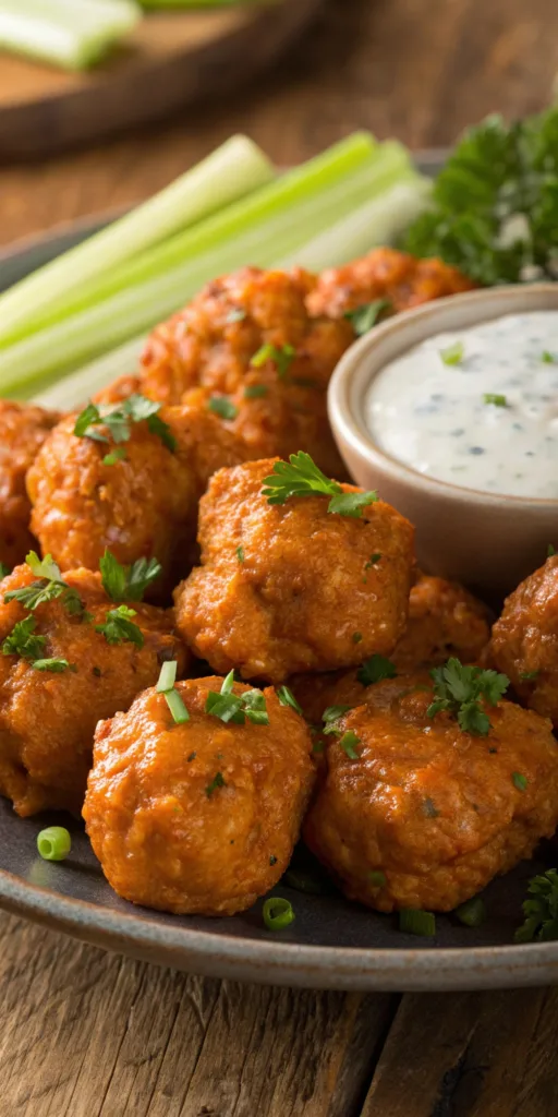 Buffalo Garlic Chicken Bites recipe