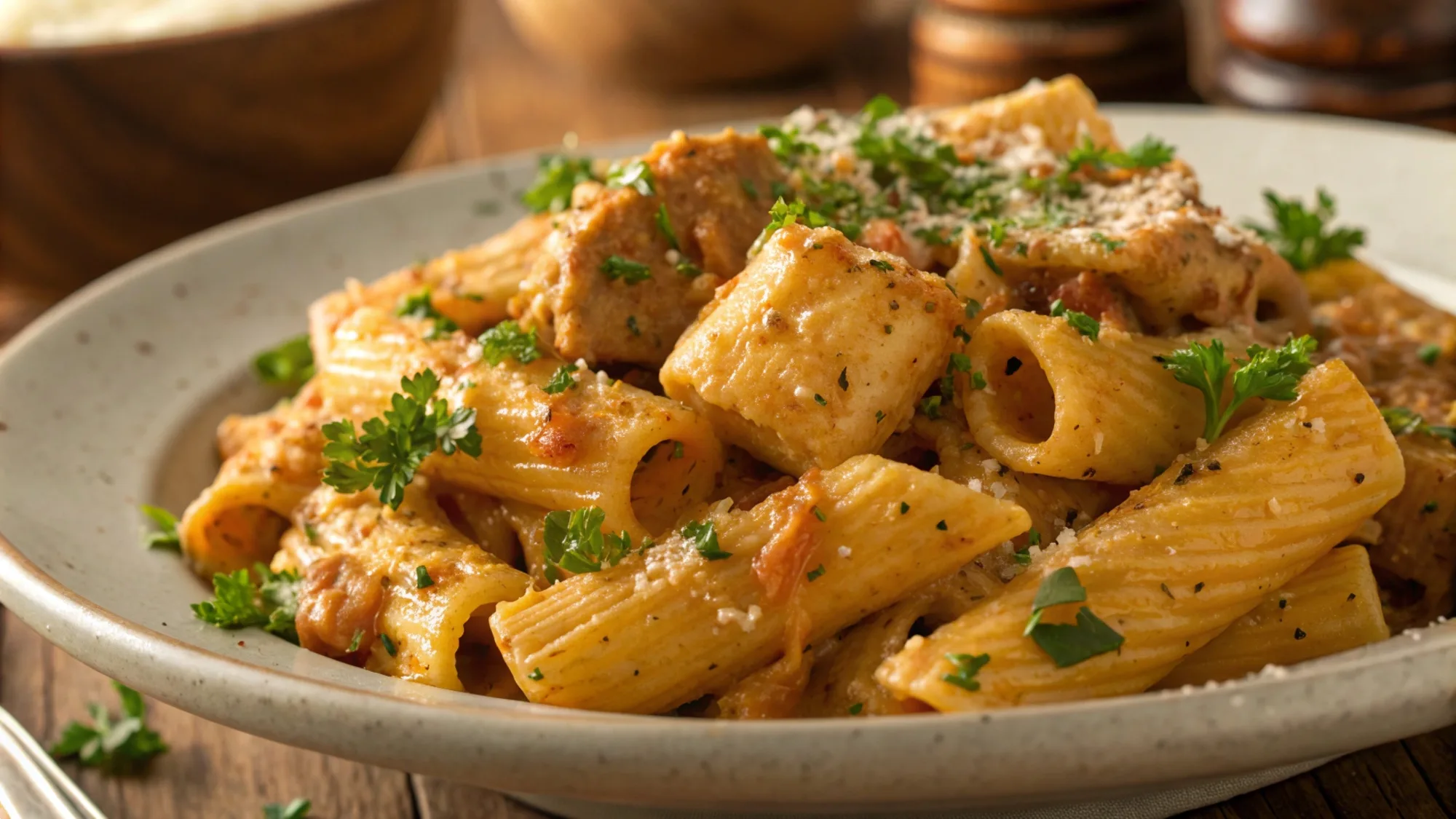 Cajun Garlic Butter Chicken Rigatoni recipe