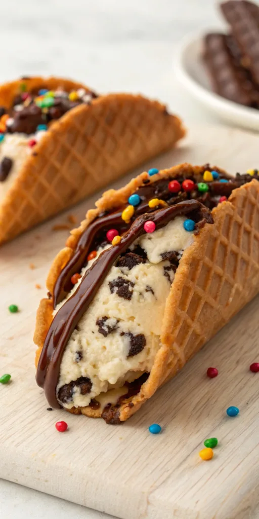 Cheesecake Cookie Dough Tacos recipe