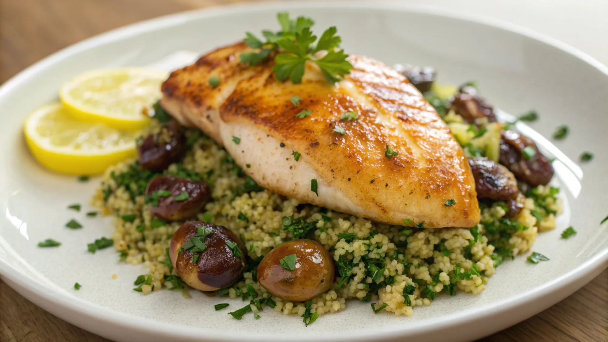 Chestnut Garlic Greek Chicken