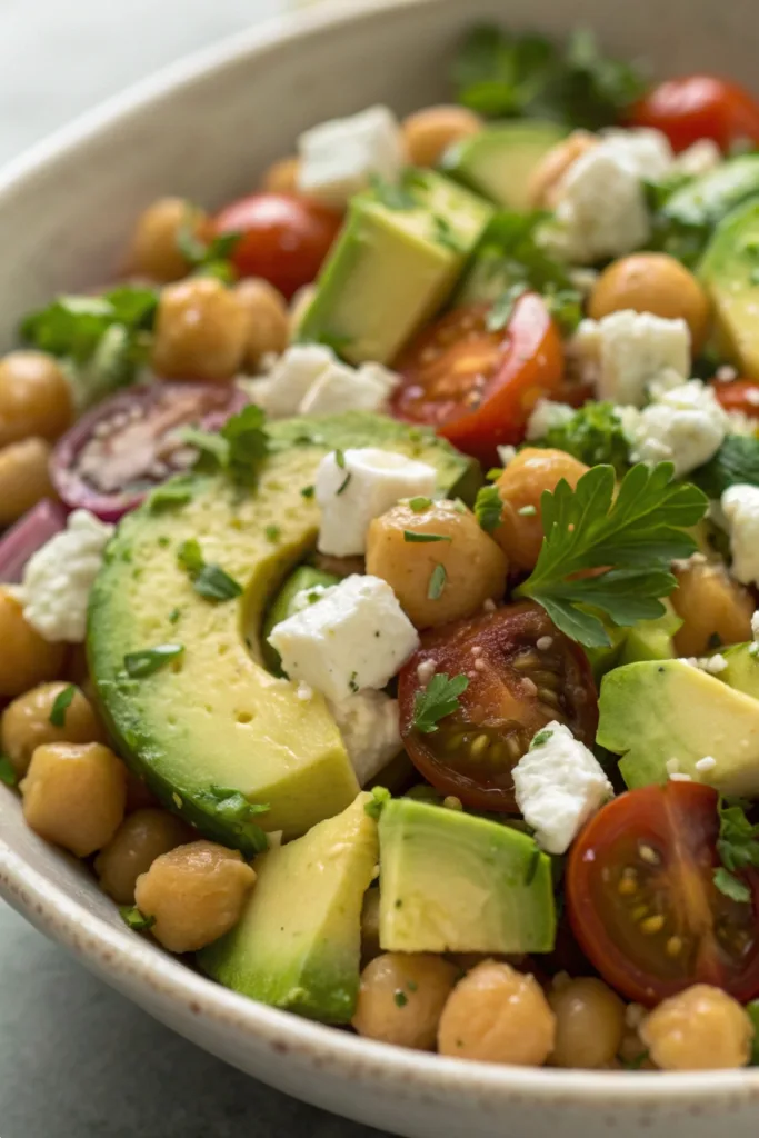 Chickpea Feta Avocado Salad recipe