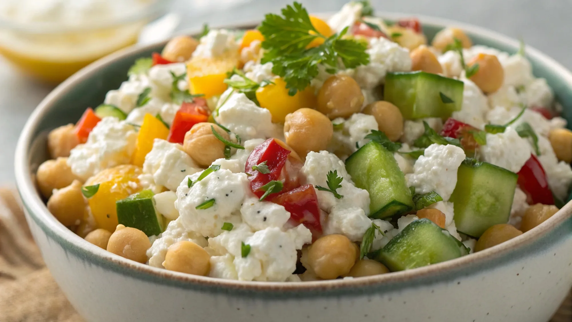 Cottage Cheese Chickpea Salad