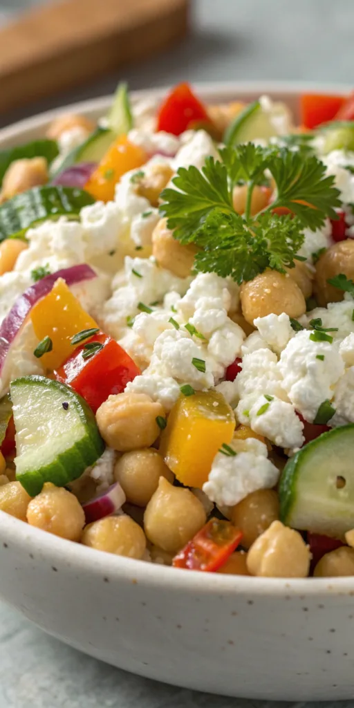 Cottage Cheese Chickpea Salad recipe