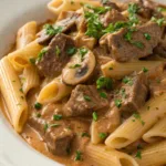 Creamy Beef Stroganoff Penne recipe