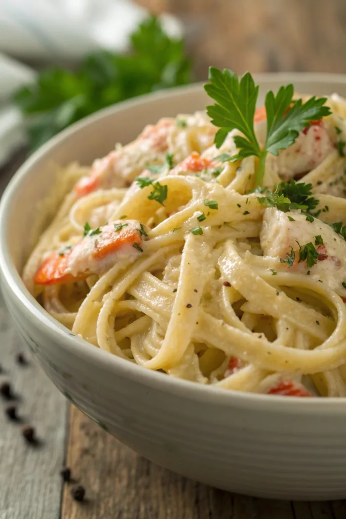 Creamy Crab Alfredo recipe