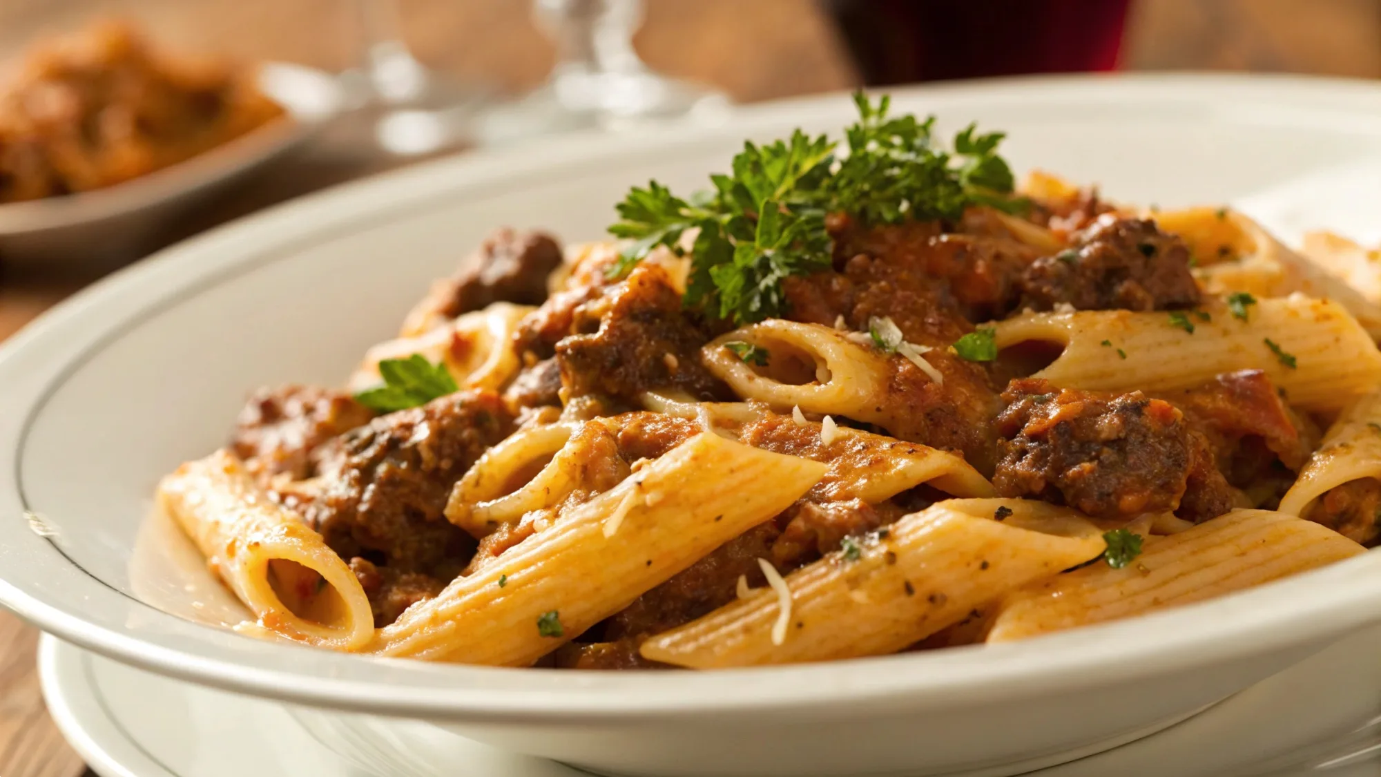 Creamy Ground Beef Pasta recipe