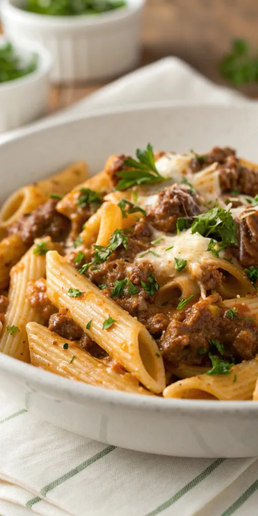 Creamy Ground Beef Pasta