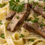 Garlic Steak Pasta recipe