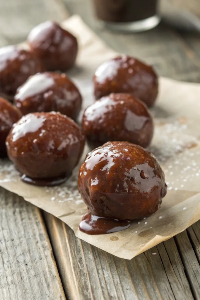 Glazed Chocolate Donut Holes