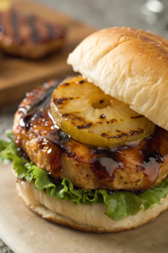 Grilled Hawaiian Chicken Sandwiches recipe