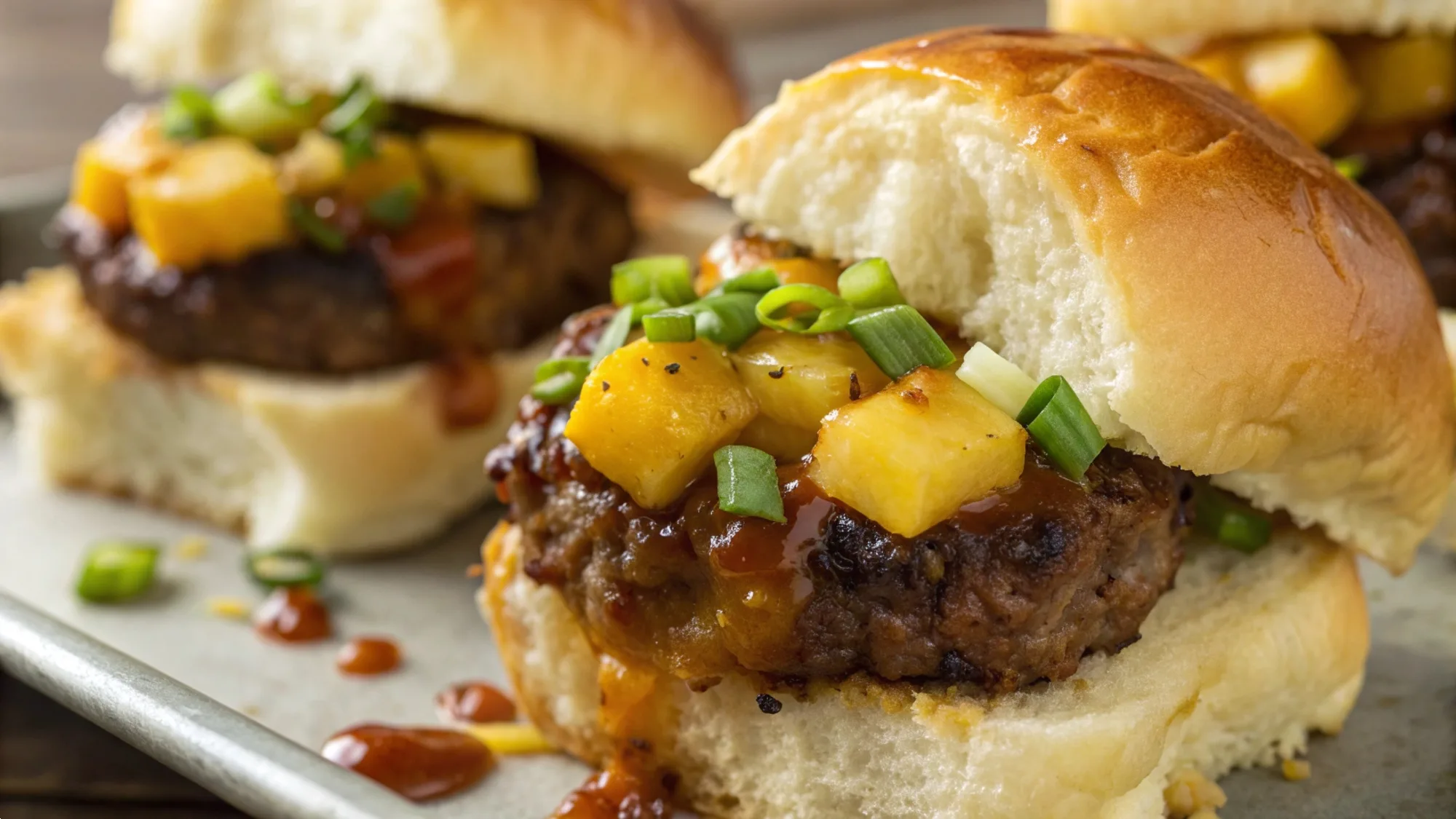 Hawaiian BBQ Beef Sliders