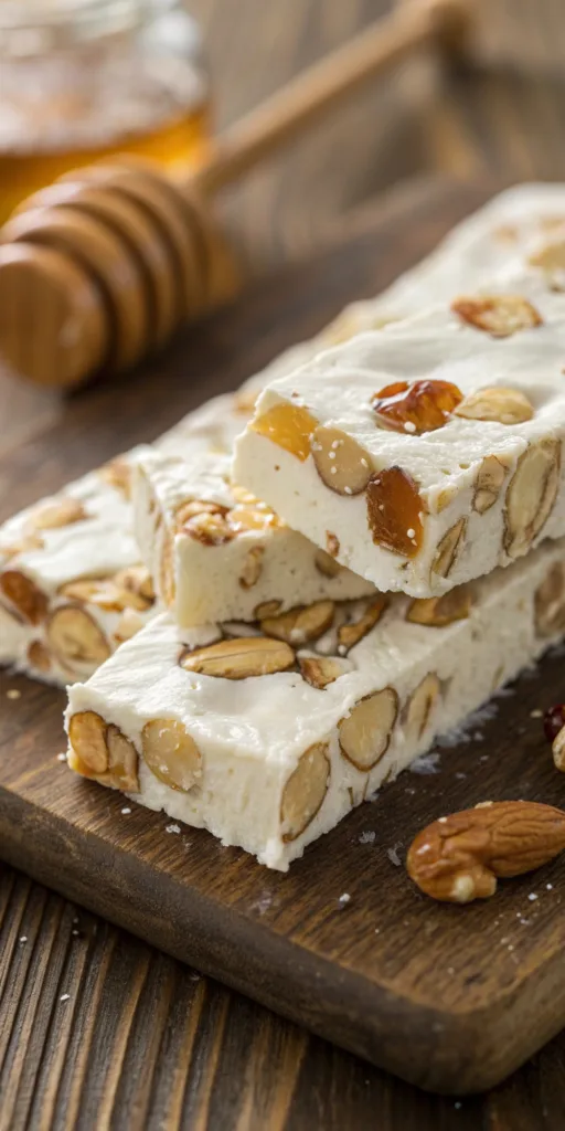 Homemade Nougat Bars recipe