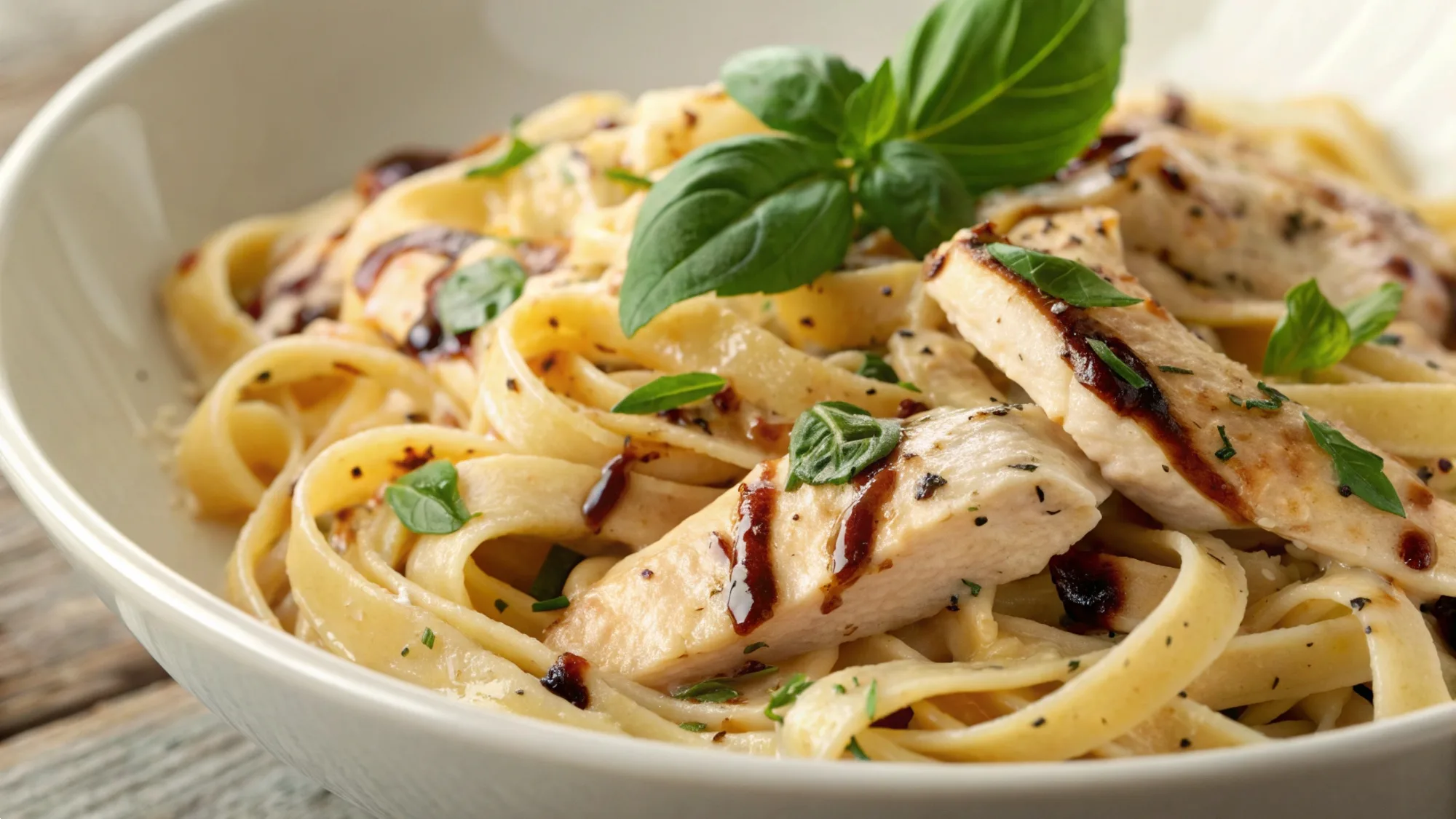 Hot Honey Balsamic Chicken Alfredo