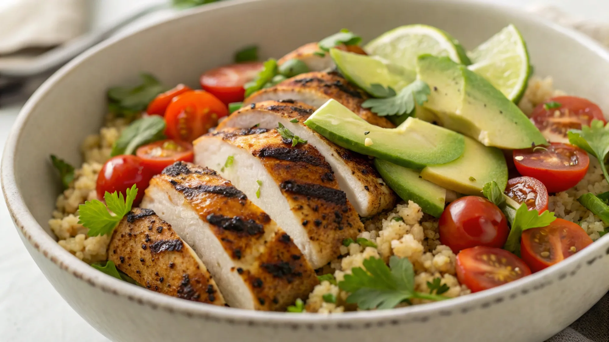 Loaded Grilled Chicken Power Bowl recipe