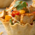 Mini Chicken Fajita Cups recipe