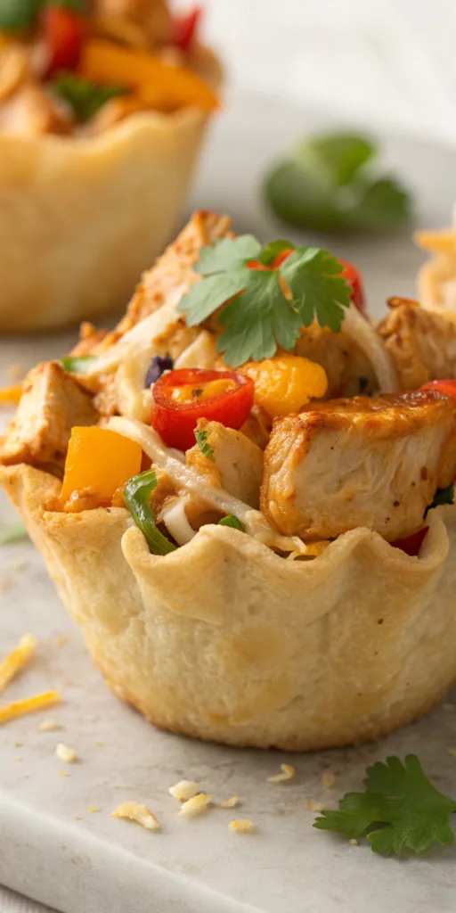 Mini Chicken Fajita Cups recipe