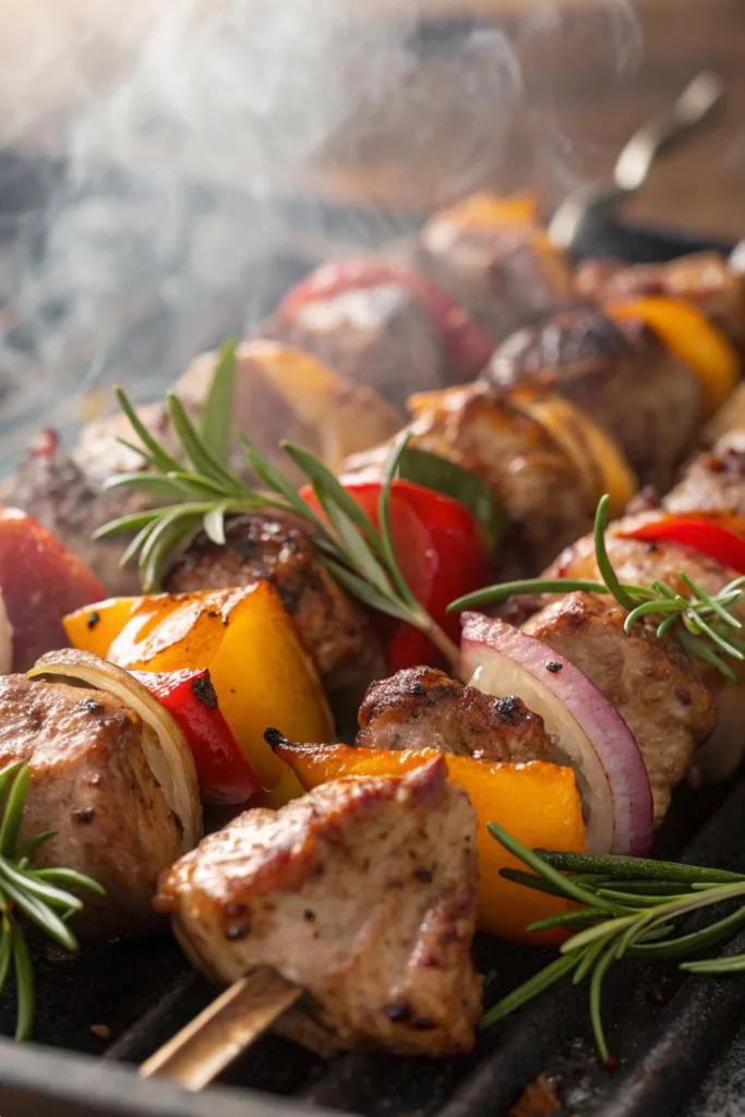 Rosemary Garlic Steak Kebabs