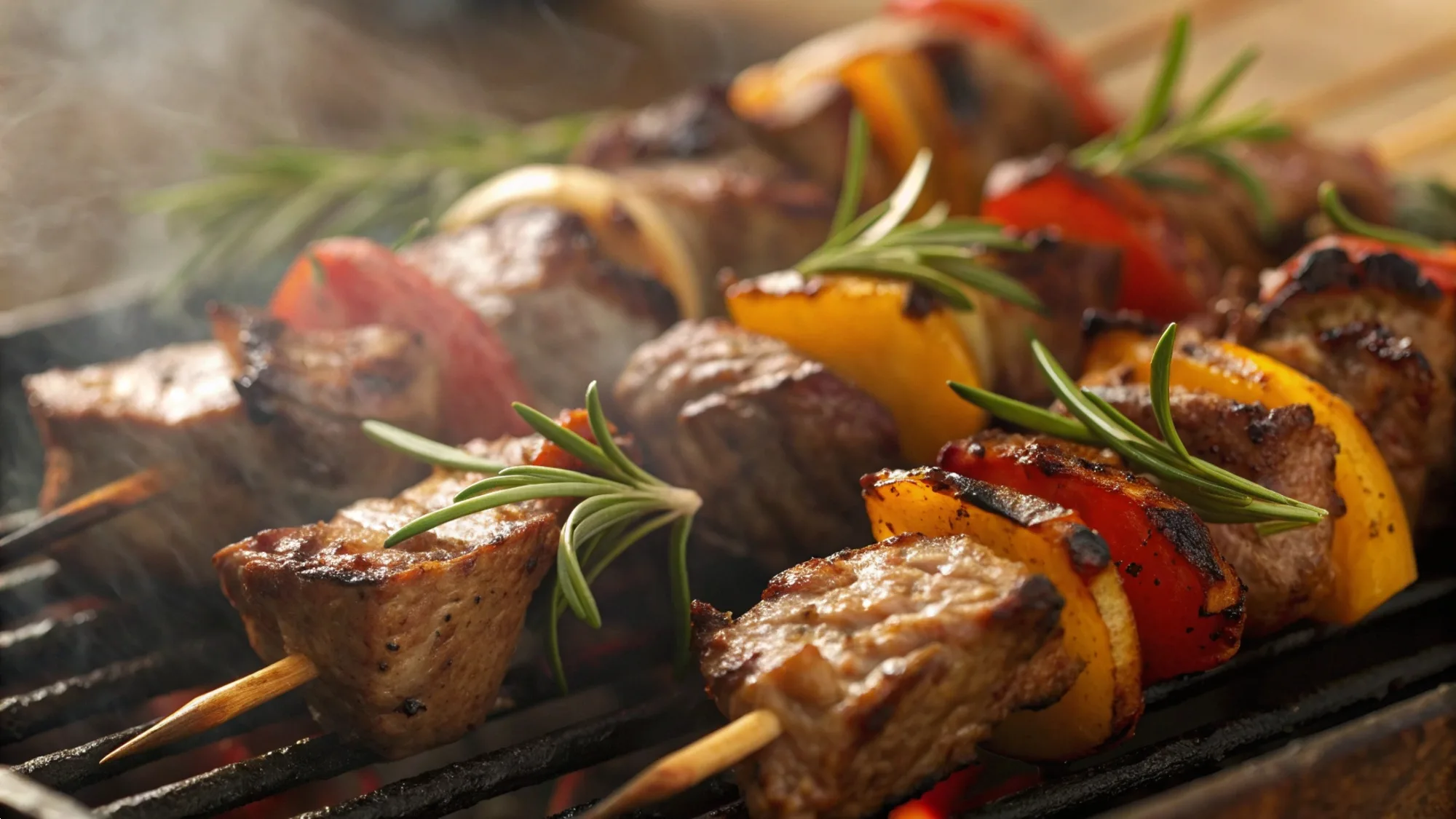 Rosemary Garlic Steak Kebabs recipe
