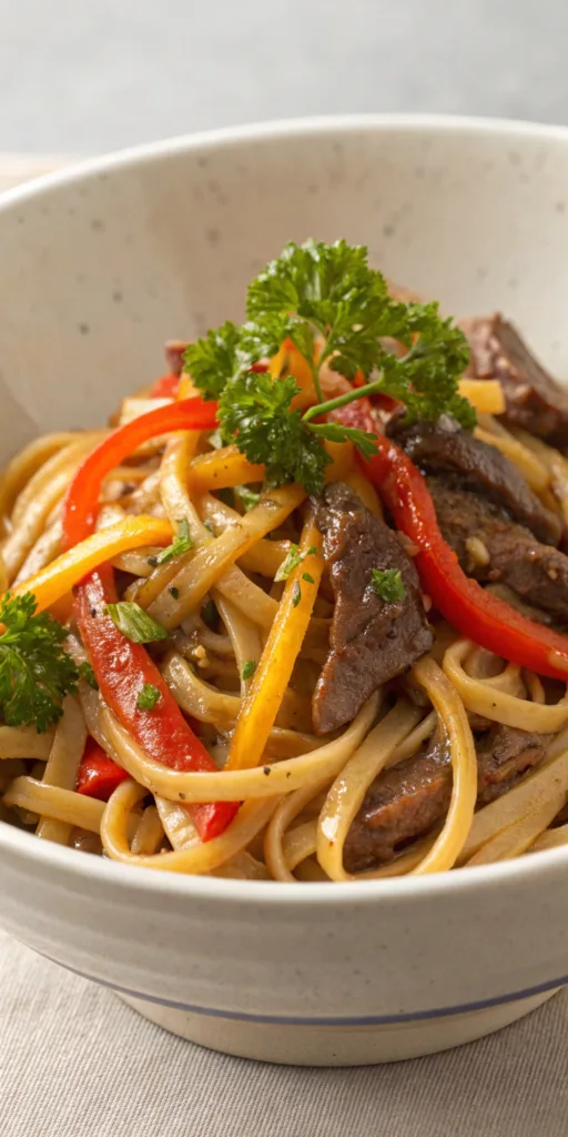 Savory Beef Linguine