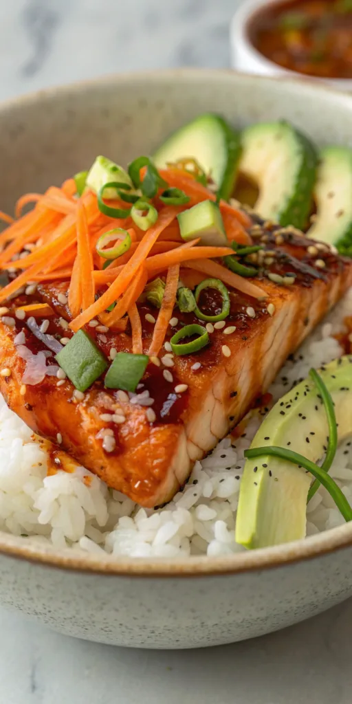 Sriracha Honey Salmon Bowls
