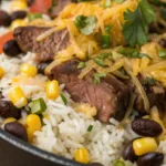 Tex-Mex Steak and Cheese Rice recipe