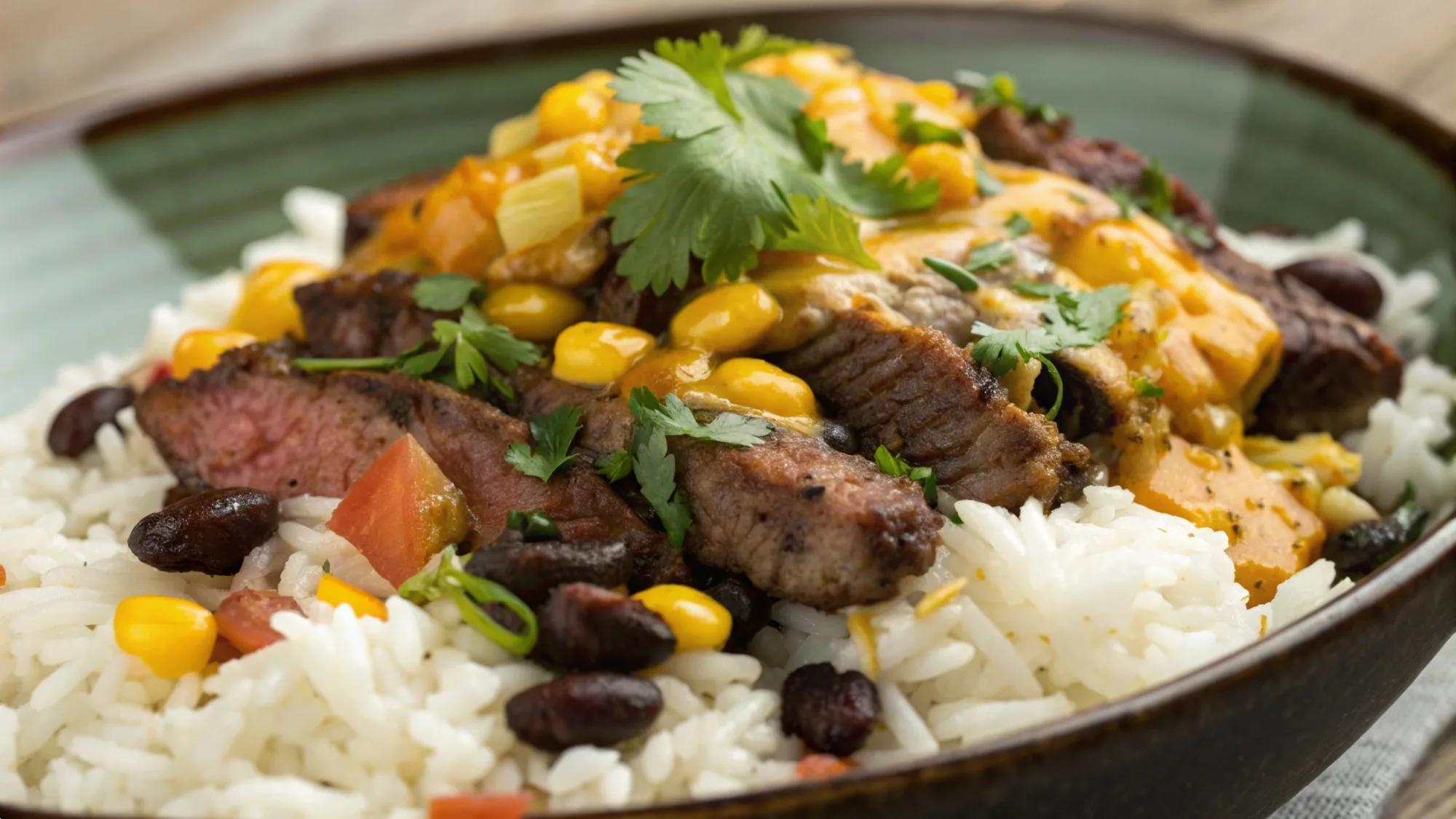 Tex-Mex Steak and Cheese Rice