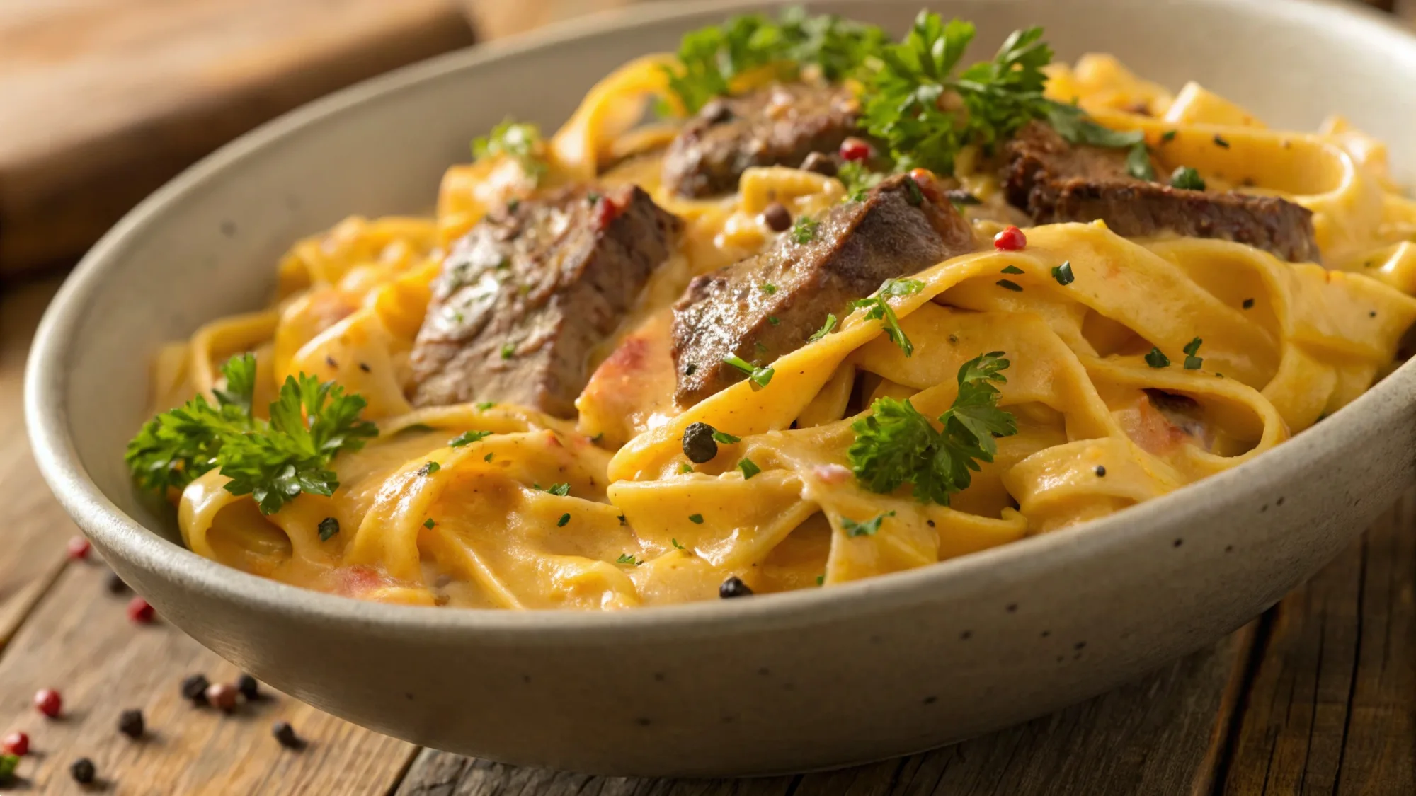 Velveeta Steak Fettuccine recipe
