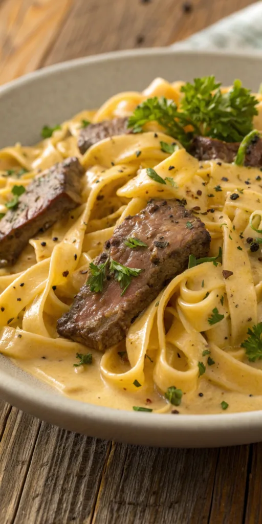 Velveeta Steak Fettuccine