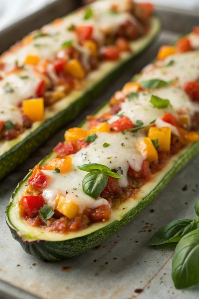 Zucchini Pizza Boats recipe